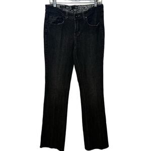 ANA Modern Bootcut Black Jeans Size 8 Ultra Tall Mid Rise Cowgirl Rodeo Denim‎